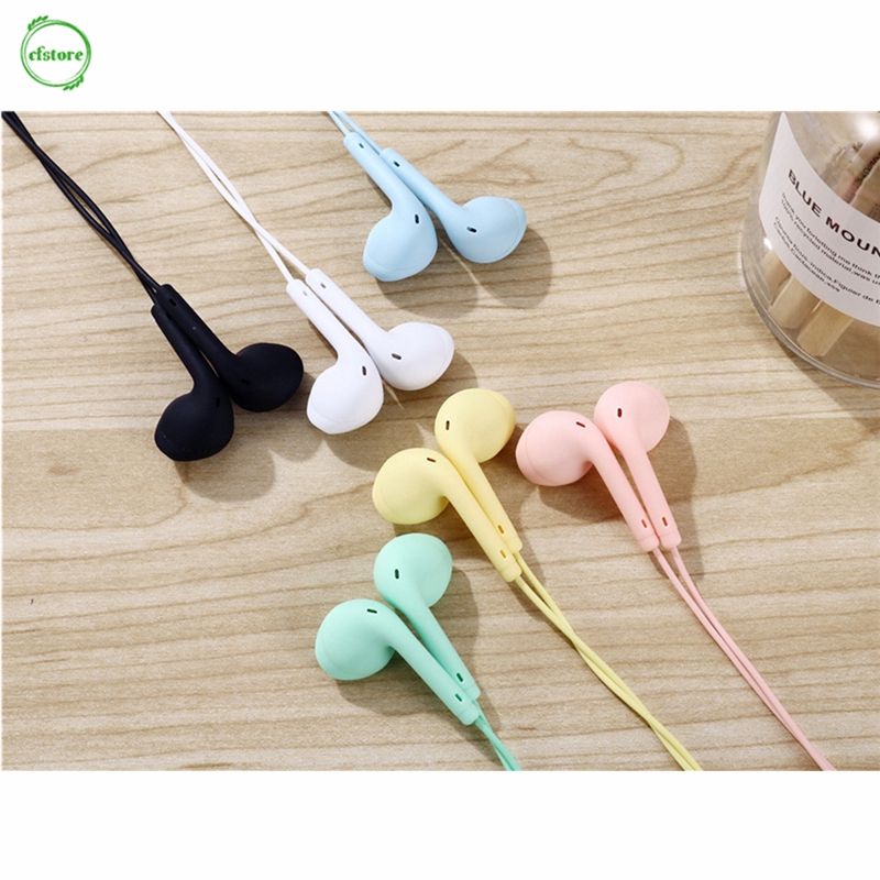 Tai Nghe Nhét Trong Có Dây Giắc Cắm 3.5mm Màu Macaron Xinh Xắn | BigBuy360 - bigbuy360.vn