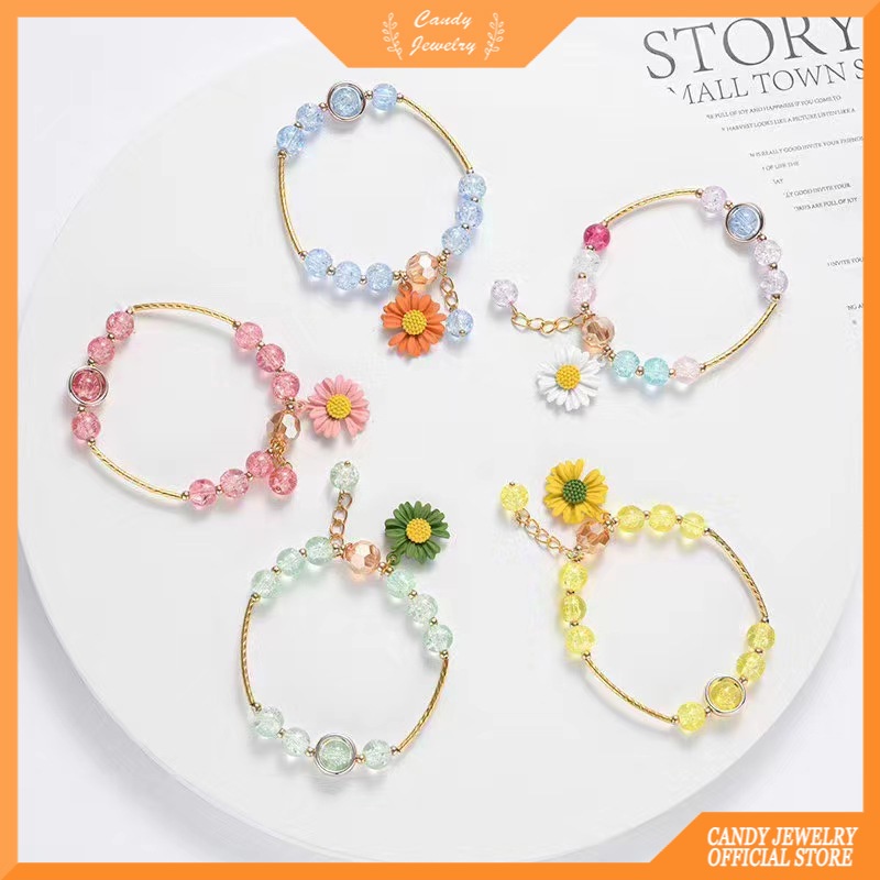 Vòng Tay Trang Sức Mặt Hoa Cúc Phong Cách Hàn Quốc Độc Đáo | BigBuy360 - bigbuy360.vn