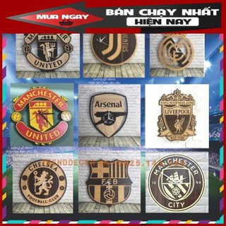 Đồng Hồ Bóng Đá treo tường Logo Các Clb Arsenal Chelsea Liverpool Manchester United Manchester City...