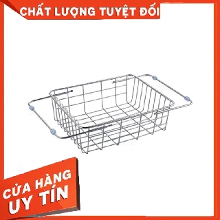 [ Hàng Chính Hãng ] RỔ ÚP CHÉN BÁT INOX 304 để NGANG bồn rửa.