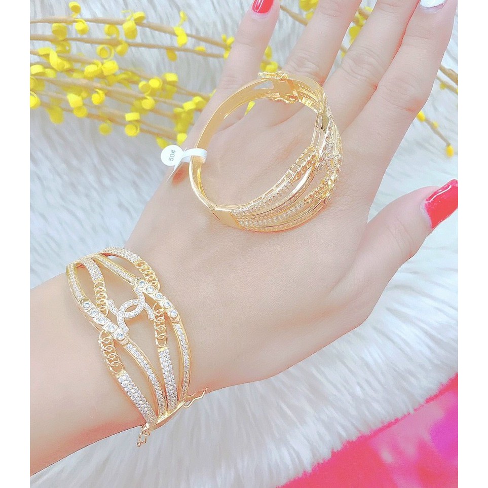 [ Mẫu Cực Đẹp ] Vòng Tay Nữ Mạ Vàng 18K 1600903 - Mang Đi Chơi, Đi Tiệc Rất Đẹp - Mang Đi chơi, đi tiệc cực sang