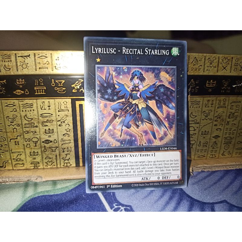 [KN yugioh shop] thẻ bài: Lyrilusc - Recital Starling - LED8-EN046 - Common 1st Edition