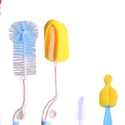 Cọ rửa bình sữa 4 chi tiết❣️FREESHIP❣️Bộ Cọ rửa bình sữa, núm ti 4 chi tiết cho bé  siêu sạch