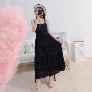 Đầm maxi trơn