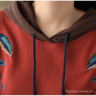 Hooded plus size sweater long sleeve loose pullover leisure women's top