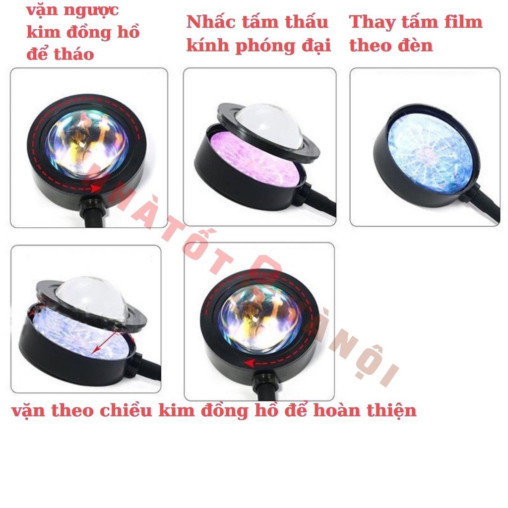 Đèn hoàng hôn Đèn sunset cầu vồng  led tiktok 10 màu trong 1  rainbow lamp Rose blackpink lisa trang trí CHILL Cao cấp