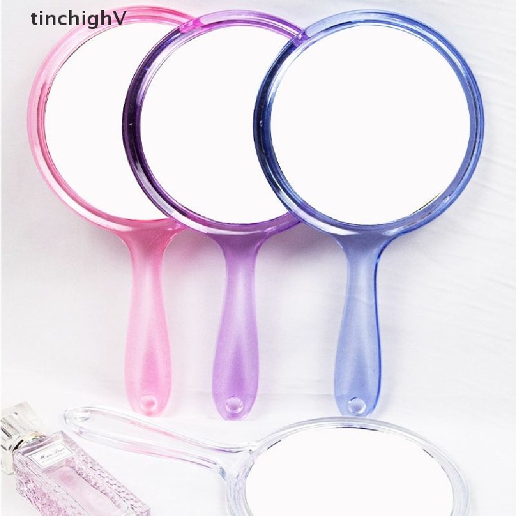 Gương Phóng Đại 1x / 3x Cầm Tay Hai Mặt Thiết Kế Trong Suốt Tiện Dụng