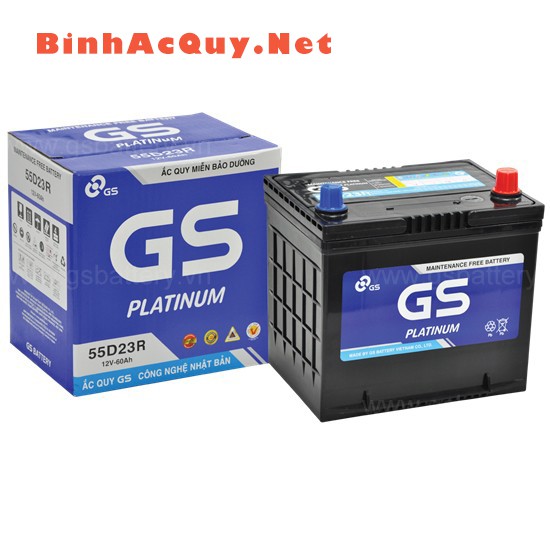 BÌNH ẮC QUY Ô TÔ GS MF 55D23R (12V - 60AH)