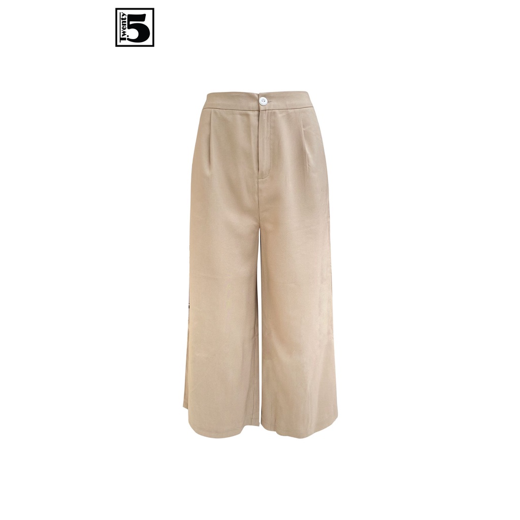 Quần vải nữ công sở dáng suông lửng trơn màu Twentyfive N630