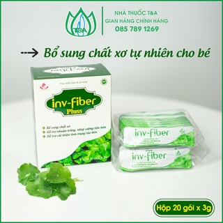 INV-Fiber Plus Bổ sung chất xơ, hỗ trợ nhuận tràng, tăng cường tiêu hóa, Hộp 20 gói
