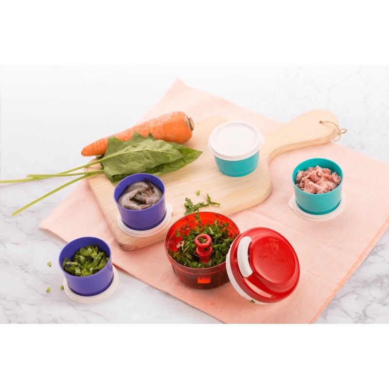 Máy xay cầm tay Turbo Chopper Tupperware, máy xay đa năng, không sử dụng điện, mang theo dễ dàng