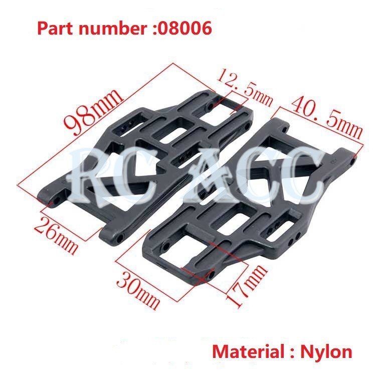Set 2 Cánh Tay Đòn 08006 Cho Xe Điều Khiển HSP 1/10 94111 94115 94112 94108 94109 94110