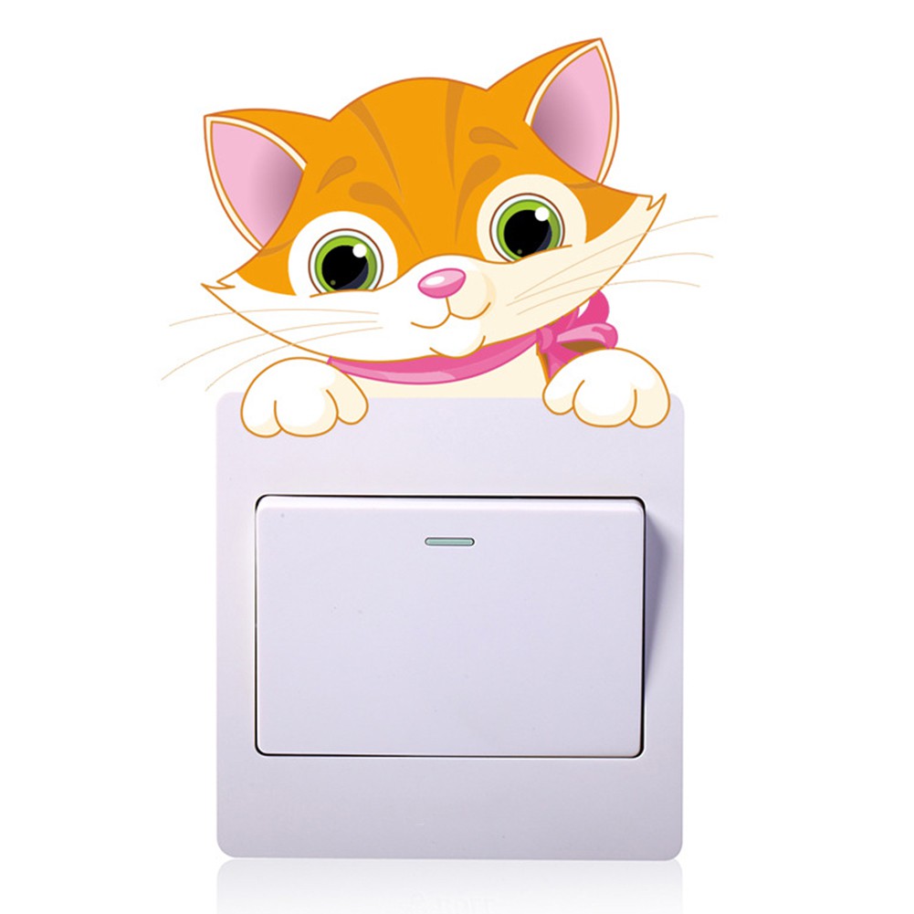 Sticker dán tường trang trí công tắc hình động vật dễ thương | BigBuy360 - bigbuy360.vn