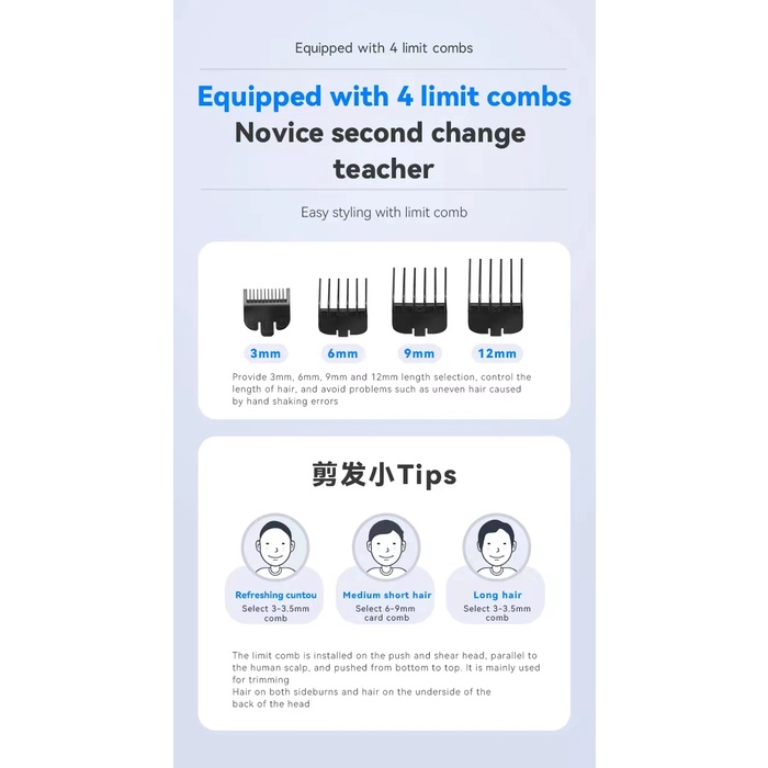 Tông đơ hớt tóc chuyên nghiệp không dây Kemei cho nam