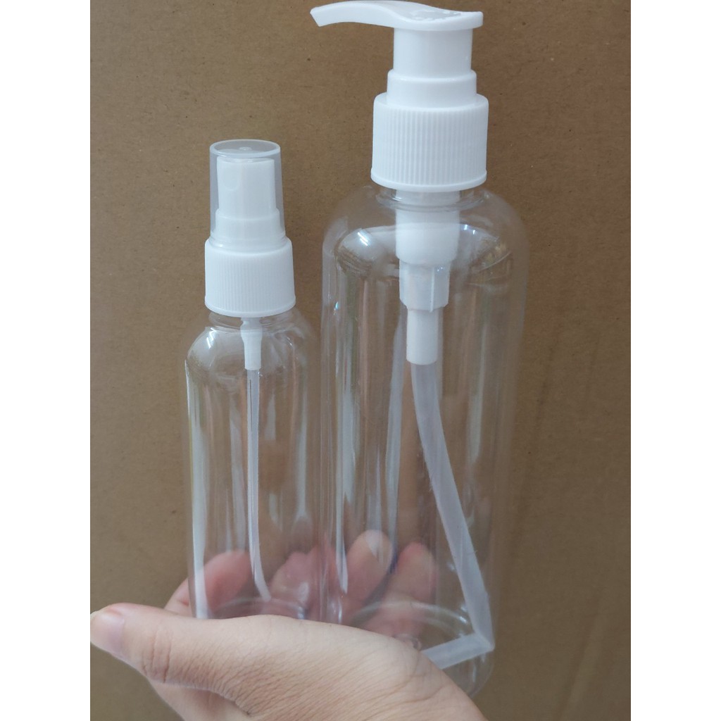 Chai chiết mỹ phẩm chai xịt, chai vòi nhấn