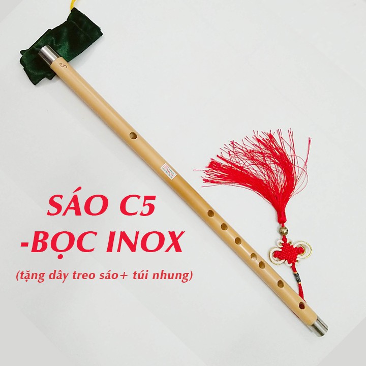 SÁO TRÚC BỌC INOX - SÁO ĐÔ C5 CHUẨN ÂM CHO NGƯỜI MỚI TẬP HL30