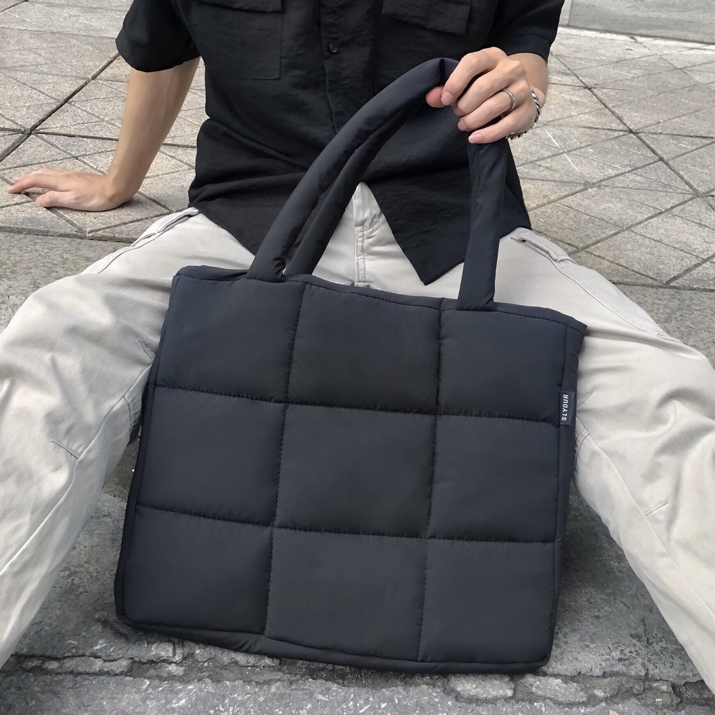 Túi tote trần bông kẻ caro 3line - túi đeo chéo local brand SLYOUR
