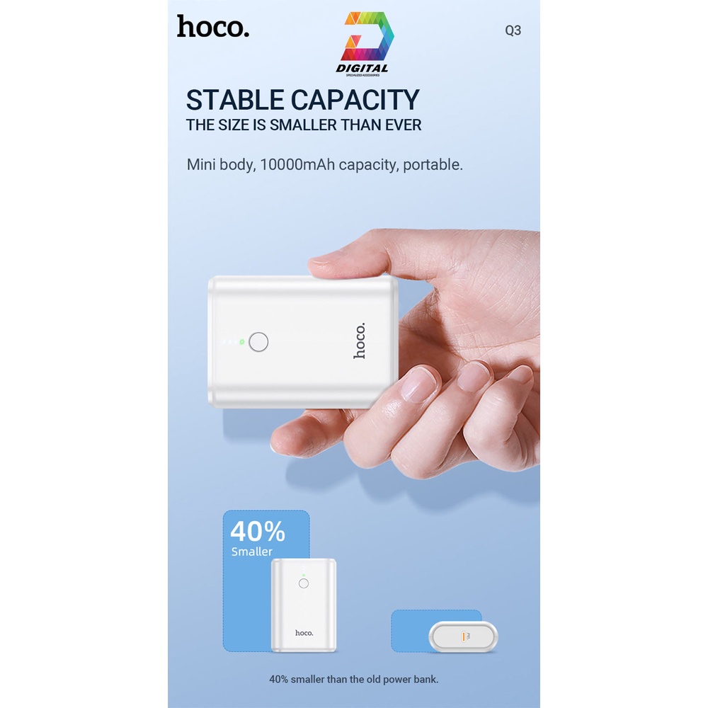 Sạc Dự Phòng Mini Hoco Q3 10000mAh Hỗ Trợ Sạc Nhanh QC3.0 PD 20W