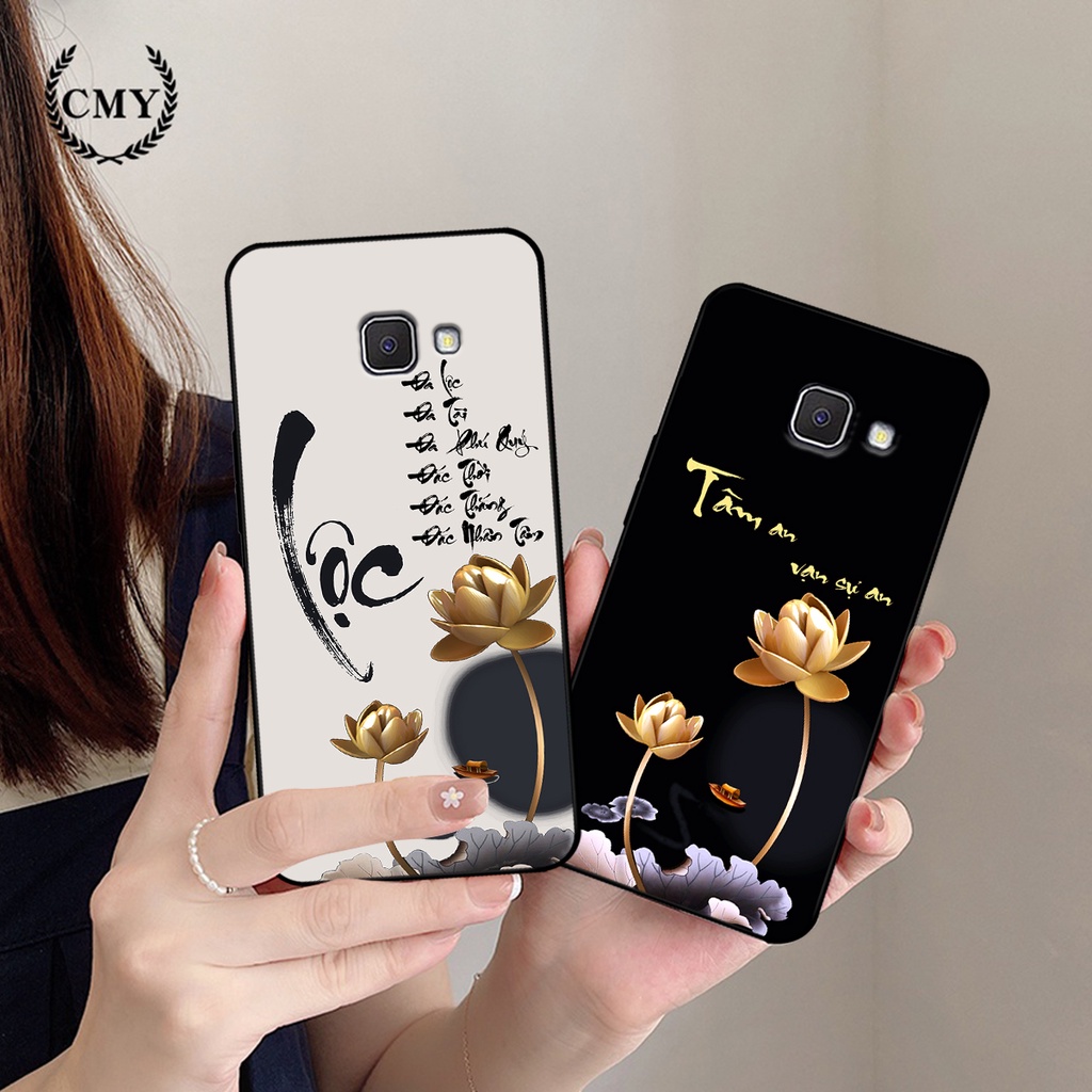 Ốp Lưng Samsung J7 Prime - J4 Plus - J4 Core / J4+ In Hình Phong Cách Chữ Thư Pháp Cha Mẹ, Tài Lộc