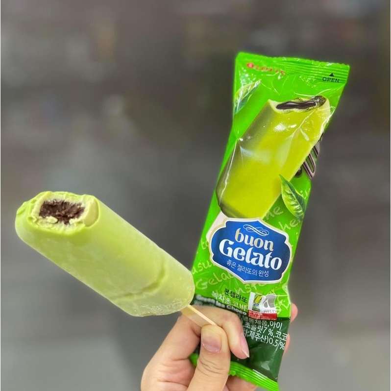 Kem Buon Gelato trà xanh socola Lotte Hàn Quốc 80ml