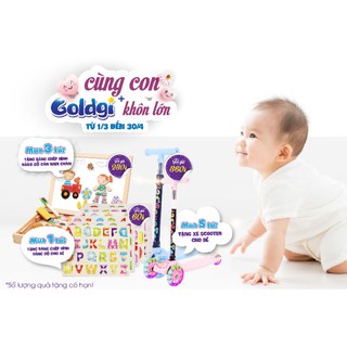 1b tặng bảng xếp hình. Tã dán/ bỉm quần goldgi S82. M66. M60. L56. L48. XL44. XXL32