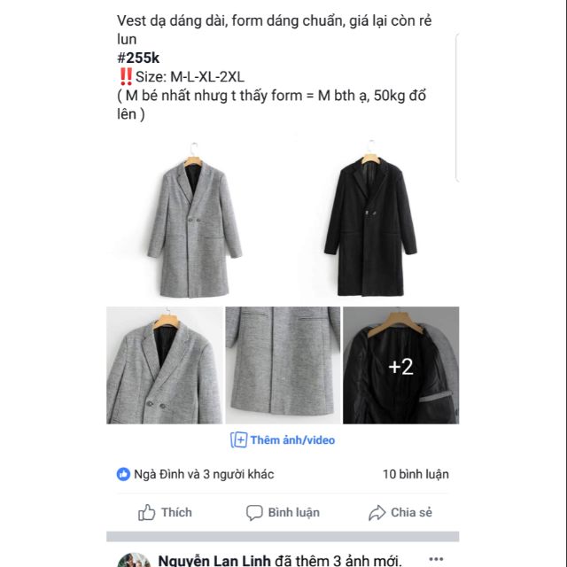 ÁO VEST DẠ ĐEN