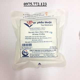 Gạc phẫu thuật đã tiệt trùng 1 bịch/10 gói