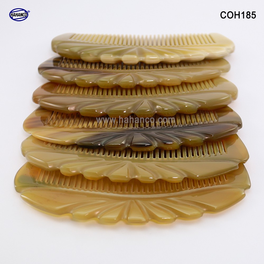 Lược sừng xuất Nhật - COH185 (Size: L - 15cm) Vương miện - Horn Comb of HAHANCO - Có lợi cho sức khỏe