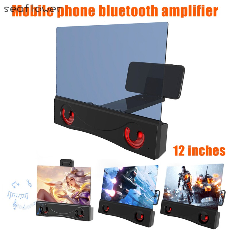 Kính phóng đại màn hình điện thoại 3D 12in có loa bluetooth