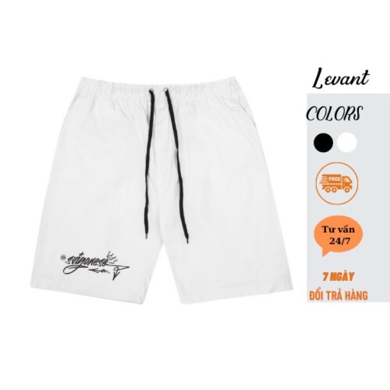 Quần short kaki Graffiti LEVANT Unisex