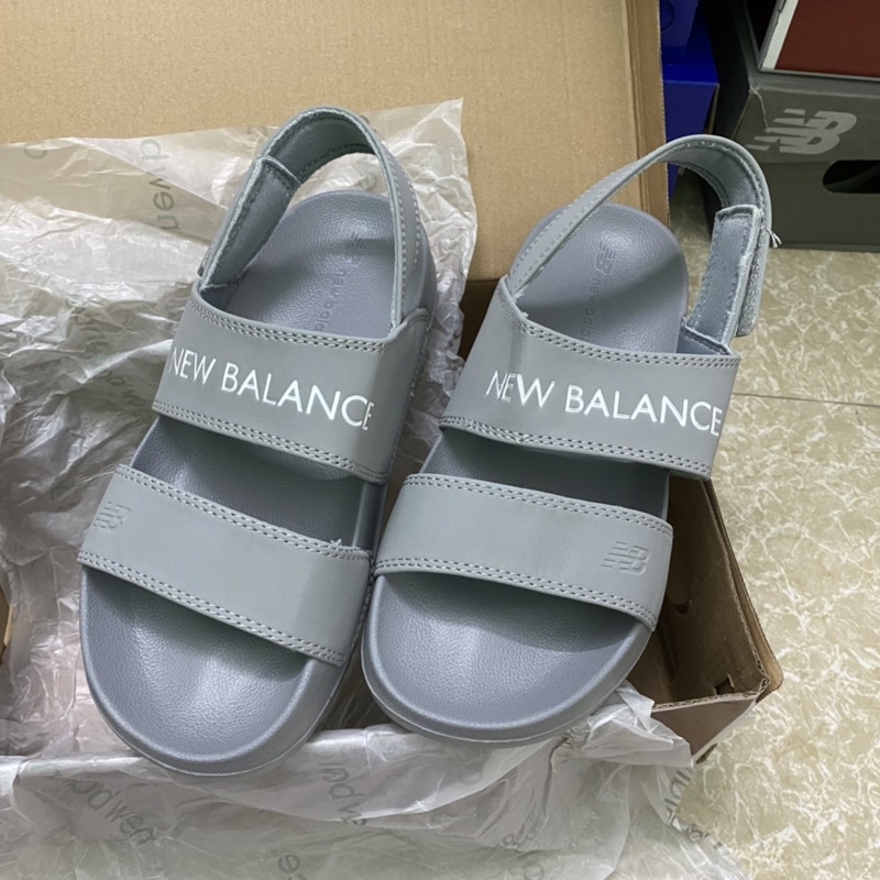 Dép sandal newbalance đen xám trắng hàng cao cấp Fullbox