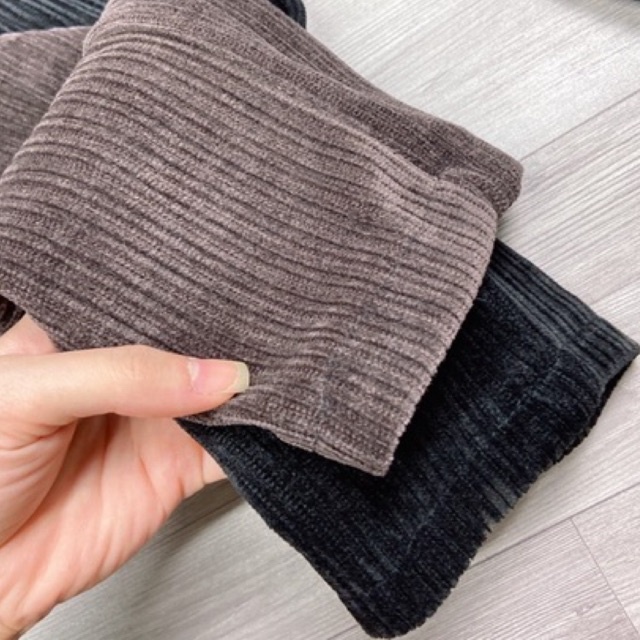 Quần Baggy Nhung Tăm Cạp Chun Chữ Loại Đẹp