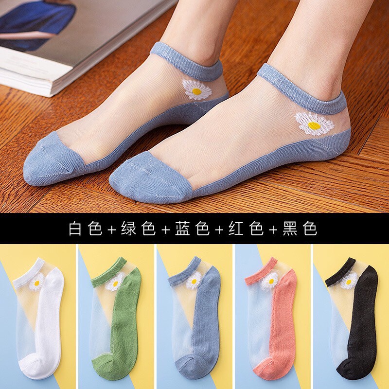 Tất Hoa Cúc Siêu Dễ Thương COMBO TÚI 10 CÁI