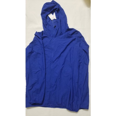 (Uniqlo Auth) JP111 - Áo khoác gió dù nam dài tay chống UV túi có dây kéo có mũ xanh (Shop Hàng_Xách_Nhật)