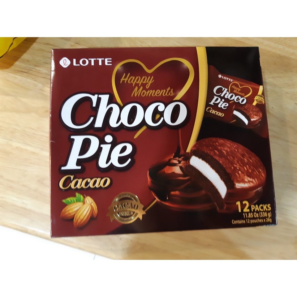 Bánh Choco Pie Lotte 12 packs 336g các vị