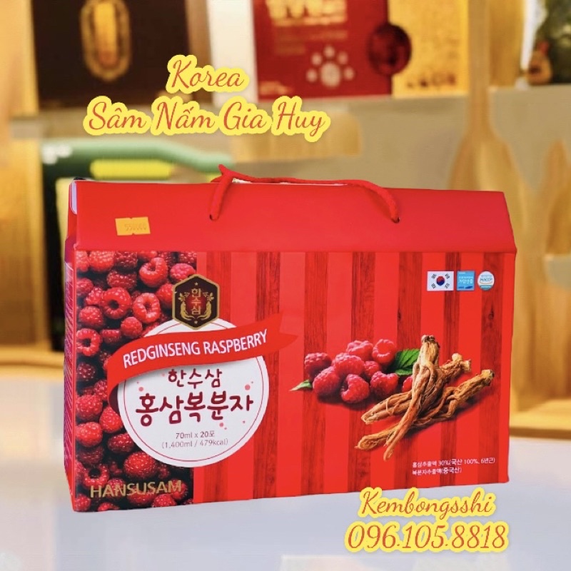Nước Hồng Sâm Phúc Bồn Tử HANSUSAM HÀN QUỐC
