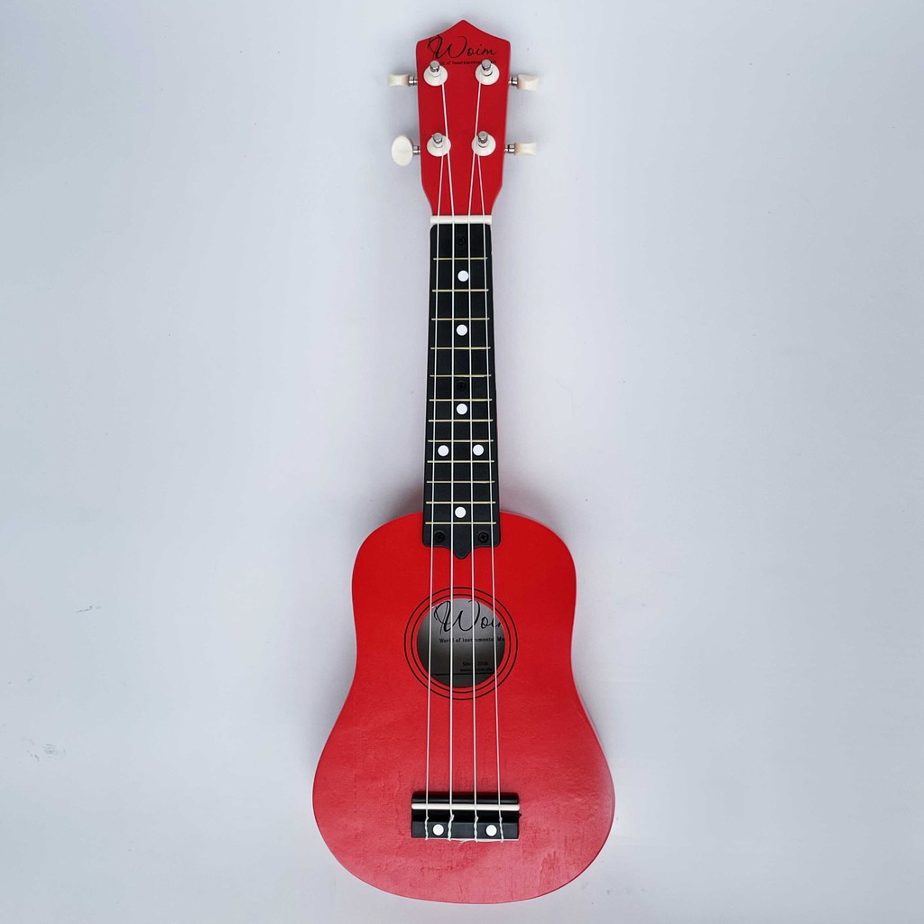 [GIAO NHANH 2H] Đàn Ukulele Gỗ Đỏ Lựu WOIM Soprano Size 21inch 53cm (Mua 1 Tặng 5)