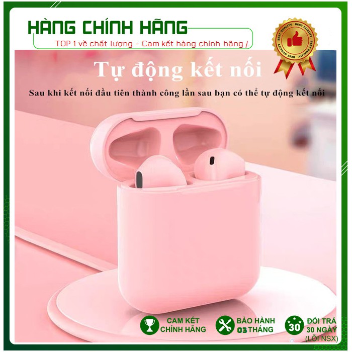 [Giá Hủy Diệt - Bảo hành 1 đổi 1] Tai nghe bluetooth Inpods i12 TWS điều khiển cảm biến âm thanh HIFI cho Android & IOS