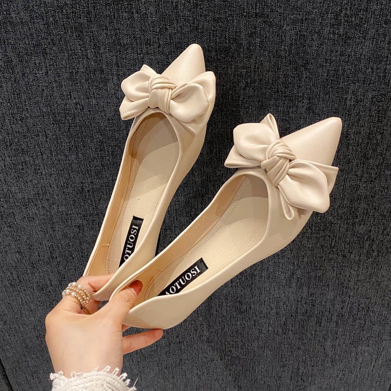 Giày Búp Bê Nữ Đính Nơ Thời Trang Hàn Quốc Xinh Xắn