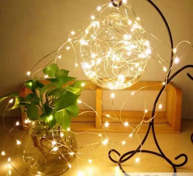 Đèn LED Đom Đóm dài 5m Chạy Bằng Pin Trang Trí Nhà Cửa trang trí noel giáng sinh