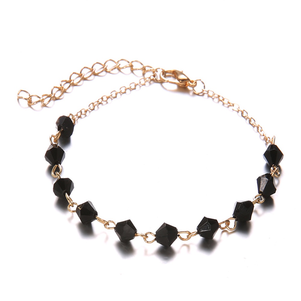 Set 4 vòng tay kim loại đính đá màu thời trang cho nữ