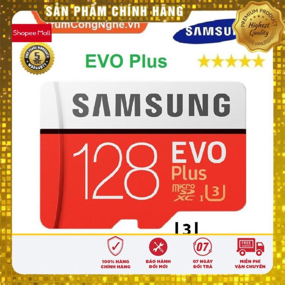Thẻ nhớ Samsung Evo Plus U3 class10 4K 100Mb/s 128GB - Tốc độ siêu cao