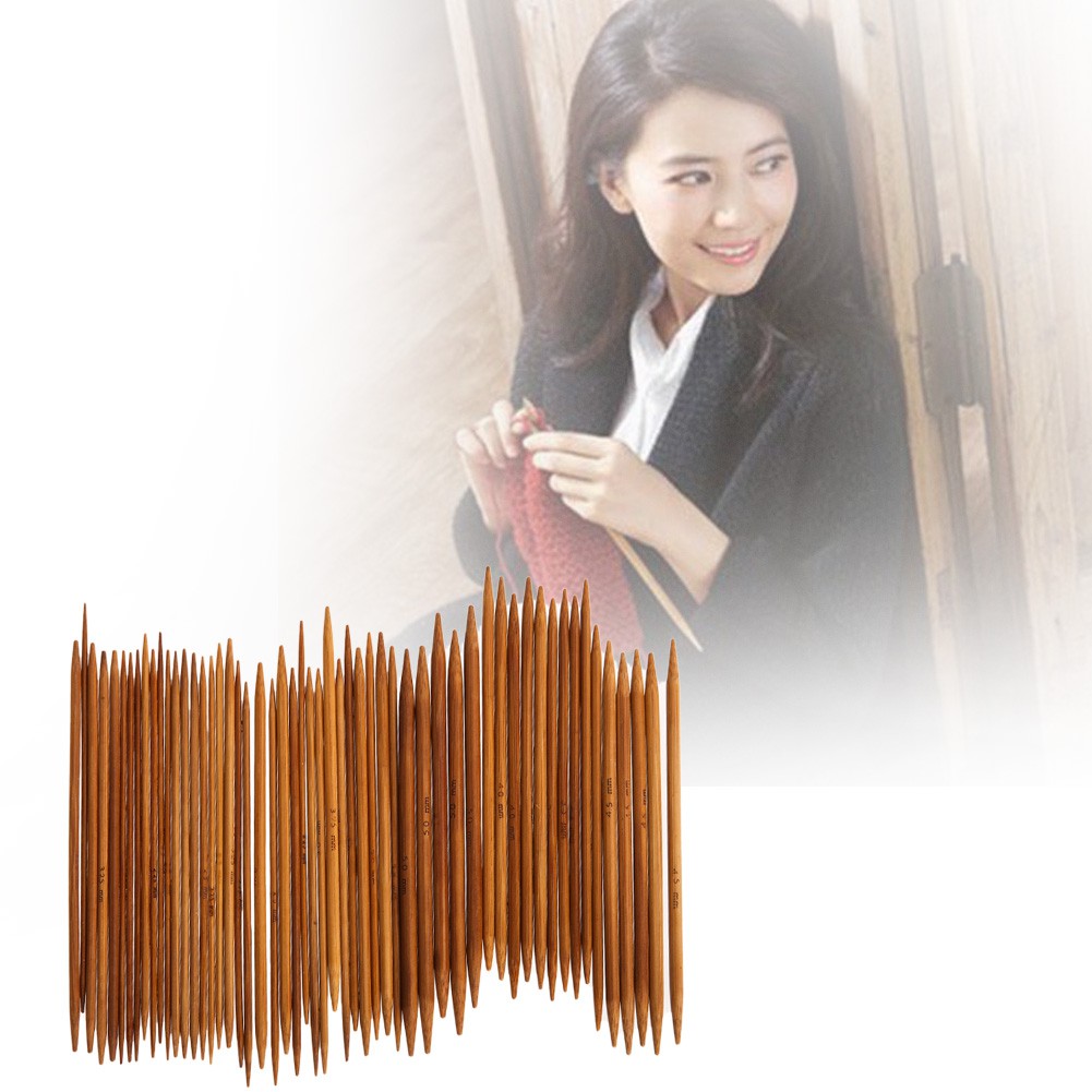Bộ 55 cây kim đan bằng tre hai đầu nhọn tiện lợi