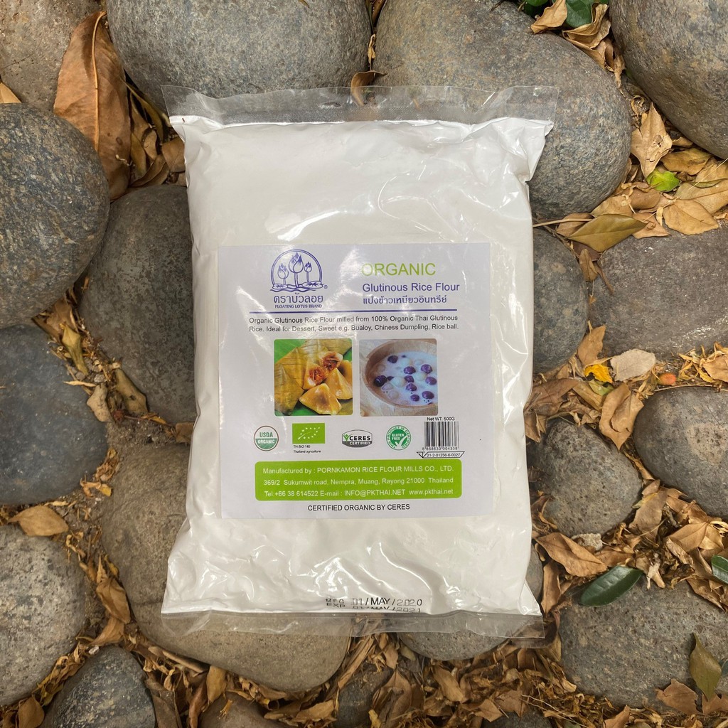 Bột gạo nếp hữu cơ ( đã ngâm, xay ướt ) Organic Glutinous Rice Flour ( Soak ) 500gr