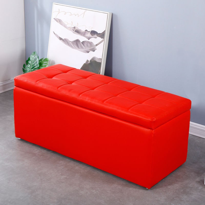 Bán trước✓Cửa hàng quần áo Ghế sofa hình chữ nhật Thay đôn Kết thúc lưu trữ đa chức năng Phòng đồ lắp Da