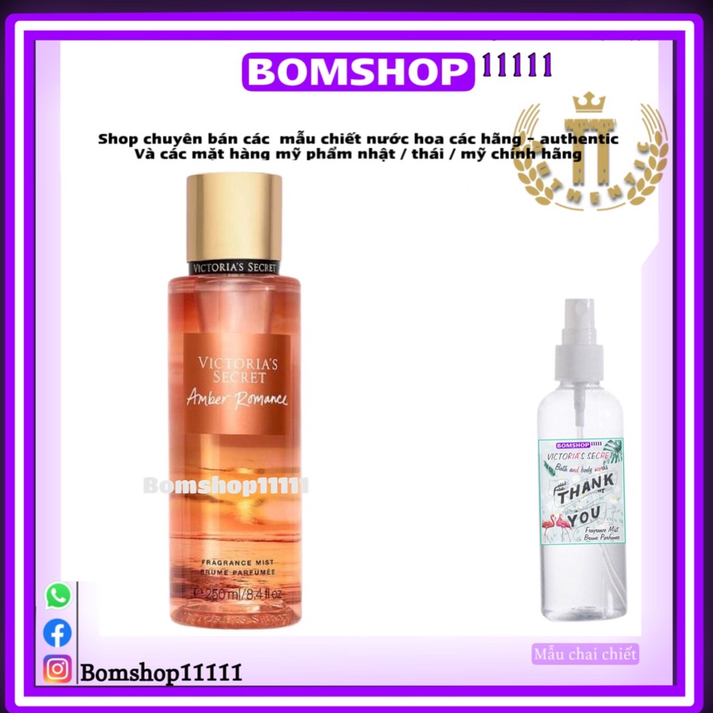 Xịt Thơm Body Mist Victoria’s Secret - AMBER ROMANCE