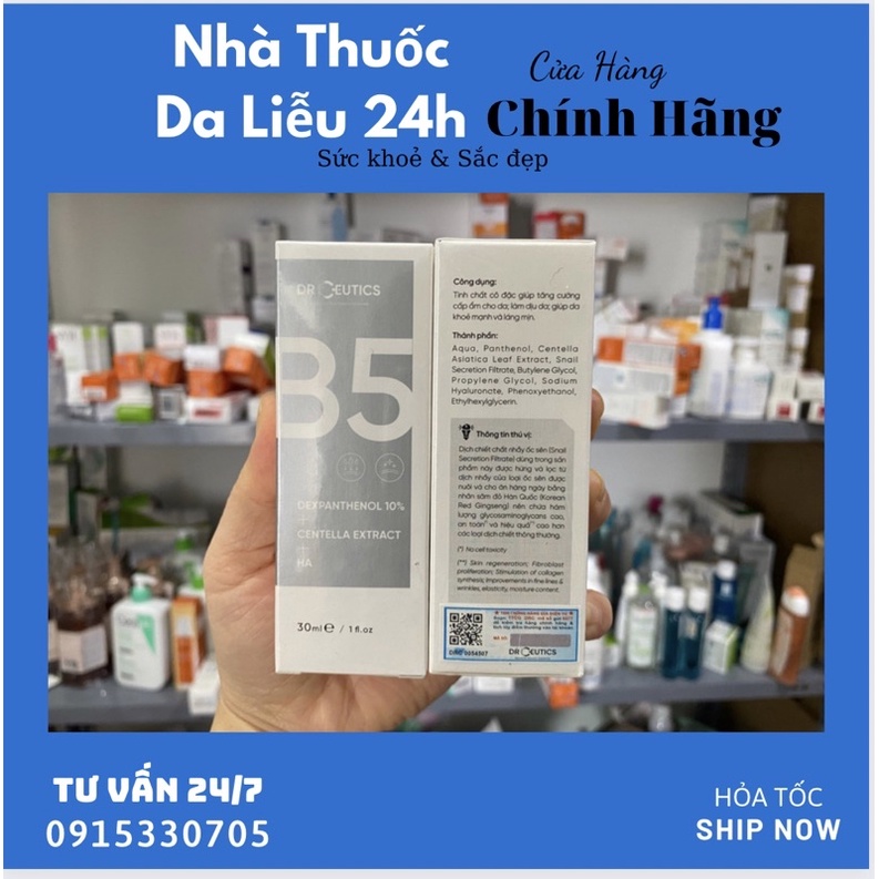 Serum b5 drceutics cấp ẩm và phục hồi da phù hợp mọi loại da dexpanthenol 10% + centella extract + ha