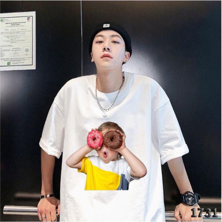 Áo thun ADLV cậu bé Donuts nam nữ unisex - Phông form rộng tay lỡ chất cotton mặc đôi , nhóm cực đẹp