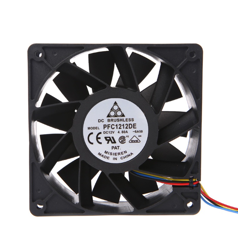 Quạt Tản Nhiệt 4 Pin 4 Dây Kết Nối 12x12x3.8cm Tốc Độ Cao PFC1212DE