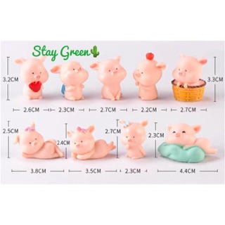 Tiểu cảnh mini lợn hồng đáng yêu